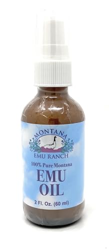 2 oz Pure Montana Emu Oil - Moisturizing Skin & Hair Oil, Certified Grade A