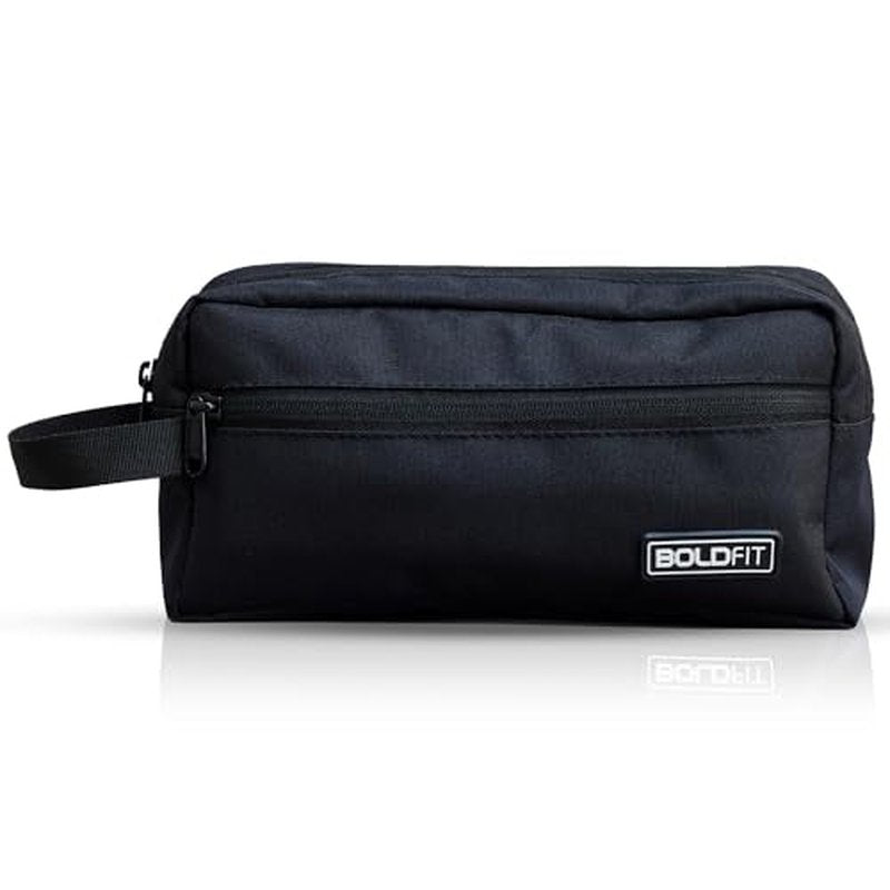 Boldfit Toiletry Bag for Men Toiletry Bag for Women Makeup Pouch, Travel Essentials Travel Organizer Makeup Bag Travel Pouch for Men for Travel Accessories Travel Kit for Toiletries, Wash Bag - Black,