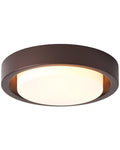 MIAOMEIO 16 Inch Flush Mount Ceiling Light – Oil Rubbed Bronze with Frosted Glass Shade, 3 Lights