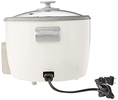 10-Cup Rice Cooker and Steamer - White, Includes Steaming Tray & Utensils