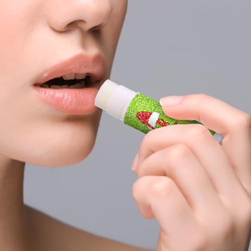 Stylish Maxcheck 48 Pcs Lime Green Christmas Lip Balm Bulk Holiday Gifts