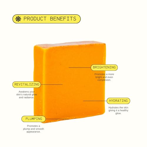 Ammoya Naturals Turmeric Skin Cleansing Soap Pack of 3 - Natural Face & Body Bar for Acne, Dark Spots & Scars - 4.5 oz each