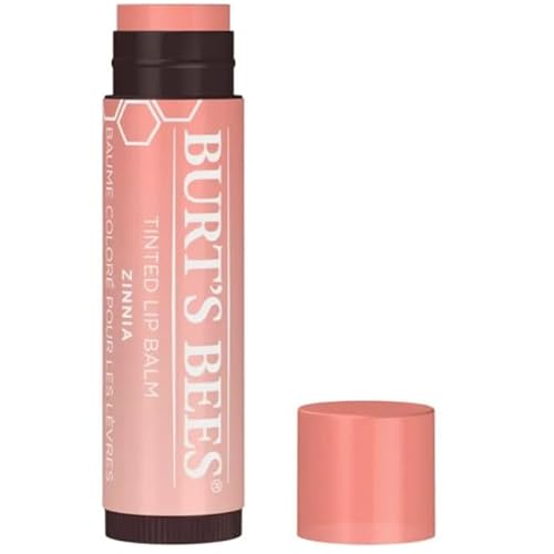 Burt's Bees Tinted Lip Balm | 3 Lip Balms - Red Dahlia, Hibiscus, Zinnia