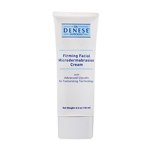 Dr. Denese Firming Facial MicroDermabrasion Cream 6 oz ? With Advanced Glycolic Re-Texturizing Technology ? Glycolic Acid, Jojoba Oil & Aloe Vera ? Anti-Aging Exfoliant for Smooth & Radiant Skin