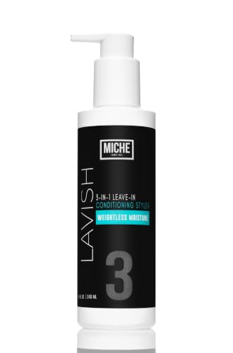 Miche Beauty Lavish Leave-In Conditioner for Curly, Wavy & Kinky Hair – 8oz, Silicone & Paraben Free