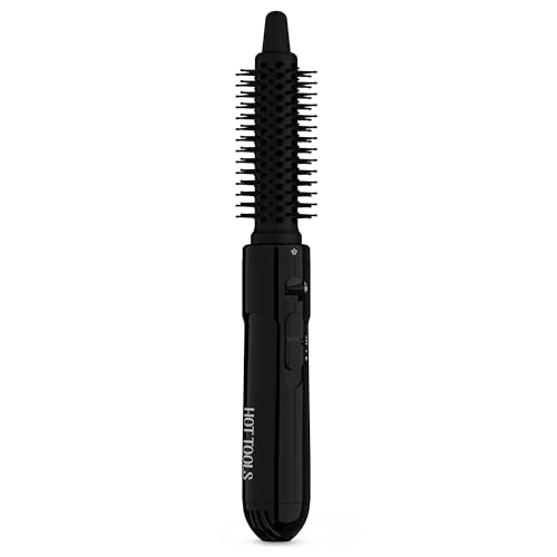 Hot Tools Pro 1-Inch Hot Air Styling Brush - Black, Curl & Touch Up Tool