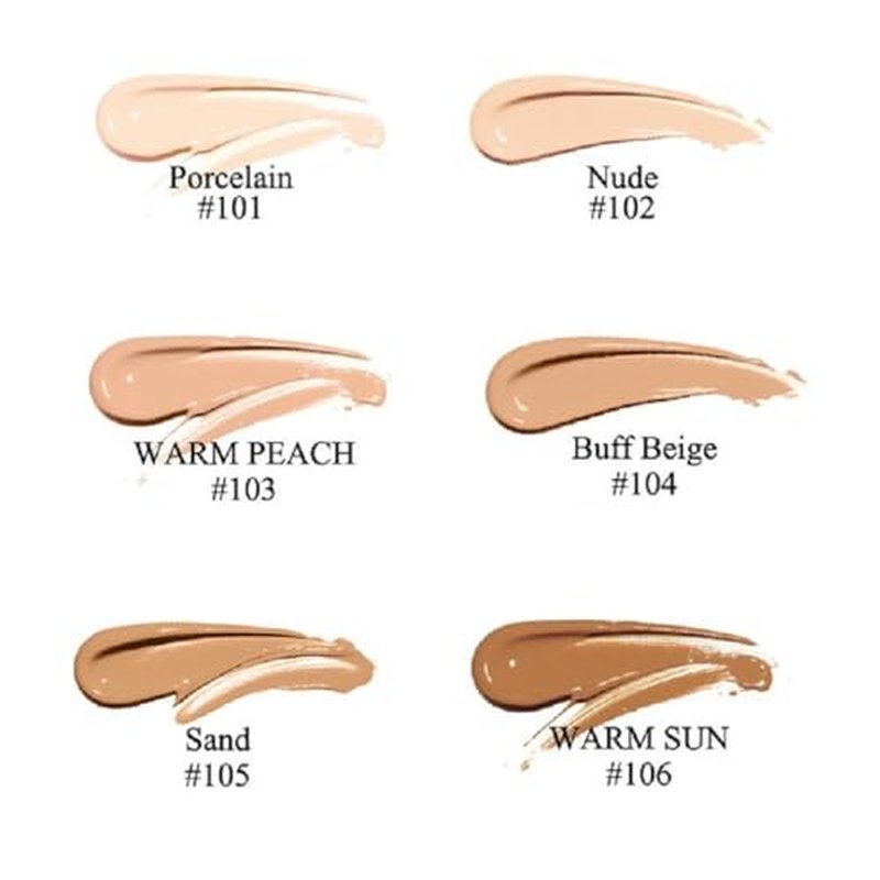 2 Pack PHOERA Foundation 104 Buff Beige Makeup,Full Coverage Foundation for Women and Girls