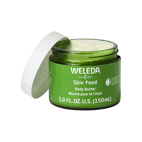 Weleda Skin Food Body Butter 5 Fl Oz in Glass Jar - Nourishing Plant-Based Moisturizer with Shea & Cocoa Butter