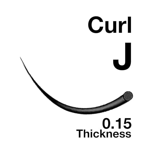 Lash Extensions 0.15mm Thickness J Curl 9mm Length Individual Volume Natural Eyelashes For Eyelash Extensions(0.15,J,9mm)