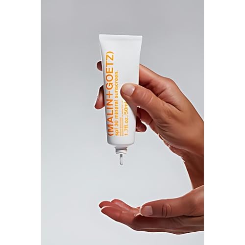 MALIN+GOETZ SPF 30 Mineral Sunscreen | Face & Body Broad Spectrum Sun Protection with Zinc Oxide, Titanium Dioxide, Shea Butter | Hydrating & Brightening | Vegan, Reef-Safe, Cruelty-Free (1.7 Fl Oz)