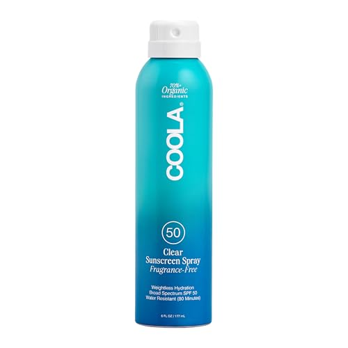 Clear Sunscreen Spray SPF 50 - Water Resistant, Fragrance-Free, 6 Fl Oz