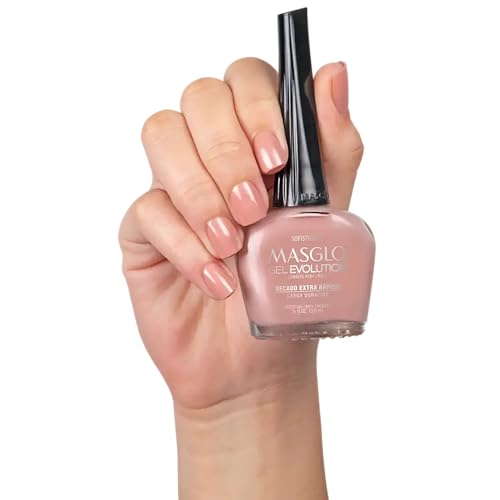 Nail Polish Set - Peach Pink Gel - No UV/LED Lamp Needed, 12-Day Wear, 3 Colors, Vegan, Fast-Drying