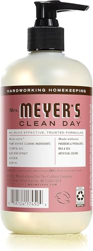 Mrs. Meyer's Rosemary Liquid Hand Soap 12.5 Fl Oz Pack of 6 - Non-Drying, Cruelty-Free