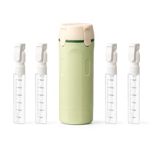 AURANEST 4-in-1 Travel Bottle Set Leak-Proof Refillable Toiletry Dispenser - Green, TSA Approved