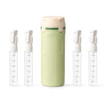 AURANEST 4-in-1 Travel Bottle Set Leak-Proof Refillable Toiletry Dispenser - Green, TSA Approved