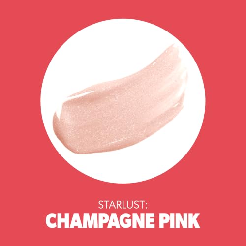 Beauty For Real Lip Gloss Starlust Champagne Pink Metallic Non-Sticky Plumping & Hydrating