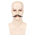 Fake Human Hair Beard for Men and Women - Natural Black 02 - Reusable & Realistic
