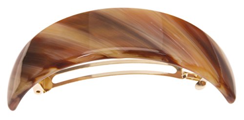 Extra Volume Caramel Horn Barrette - Thick Hair Claw, French Twist Accessory