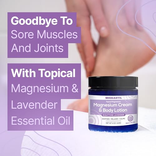 Basic Vigor Migrastil Extra Strength Neuropathy Cream & Lavender Magnesium Cream Bundle