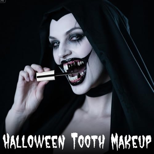Professional Halloween Black Tooth Paint, Temporary Black Tooth Paint£¬Decayed Rotten Cruddy Missing Teeth Makeup, Perfect for Cosplay, Halloween Makeup, Theater, Costume Party