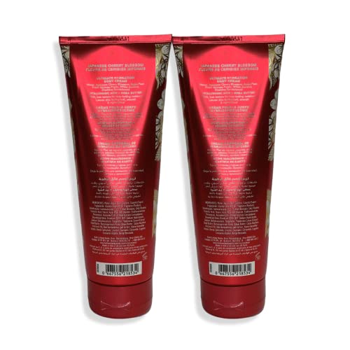 Bath & Body Works Japanese Cherry Blossom Body Cream 8 Oz 2 Pack - Hydrating Gift Set for Women