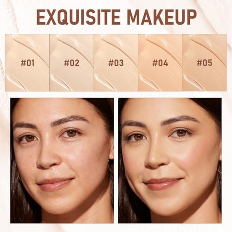 2PCS Foundation Stick, 2 in 1 Dual-Ended Long-Lasting Concealer Foundation Stick, Face Contouring foundation with Brush, Full Coverage Matte Finish for Face Makeup(02natural)