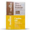 Herbishh Rice Water Conditioner & Castor Oil Shampoo Bar Set - Nourishing Hair Care for Dry and Damaged Hair - Vegan, Sulfate-Free, 2 x 3.53 oz