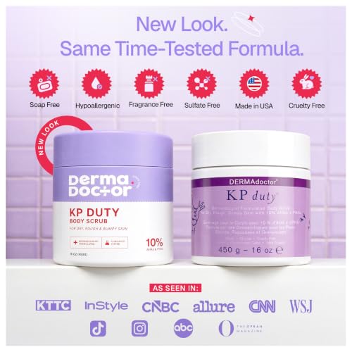 DERMAdoctor KP Bump Eraser Body Scrub 16oz Unscented - Exfoliates Keratosis Pilaris
