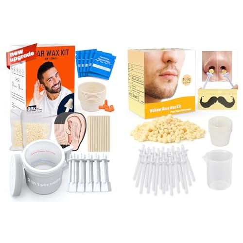Fun Gift Set, 99 Pcs Waxing Kit for Effective and Easy Ear & Nose Hair Removal