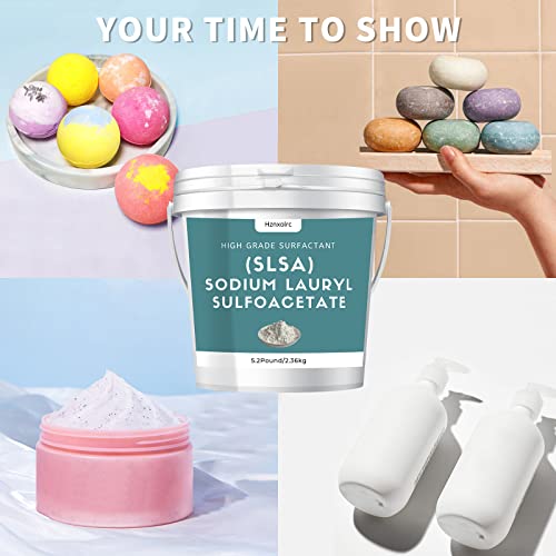 SLSA Bath Bomb Powder 83.2oz Organic Coconut & Palm Extracted Surfactant for Homemade Bath Products
