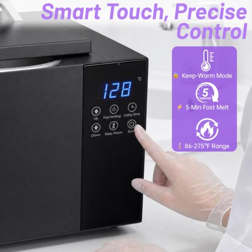 HomdMarket 1.5L Digital Wax Warmer for Hair Removal - Black (No Silicone Bowl)