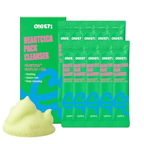 HeartCica Pack Cleanser, Bubble Foaming Facial Cleanser, Cica & Heartleaf, Deep Pore Cleansing, Hydrating & Soothing, 1.8oz
