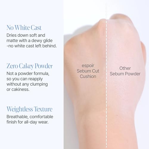 ESPOIR Be Velvet Sebum Control Cushion - Mattifying Pore-Blurring Primer