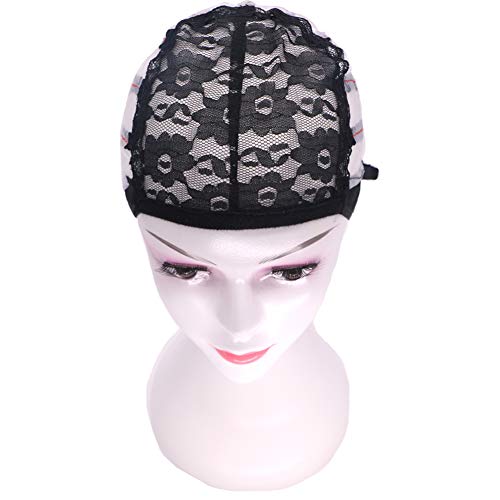 ItsUHair Black Adjustable Wig Caps 10-Pack for Wig Making, Breathable Mesh & Plastic Back