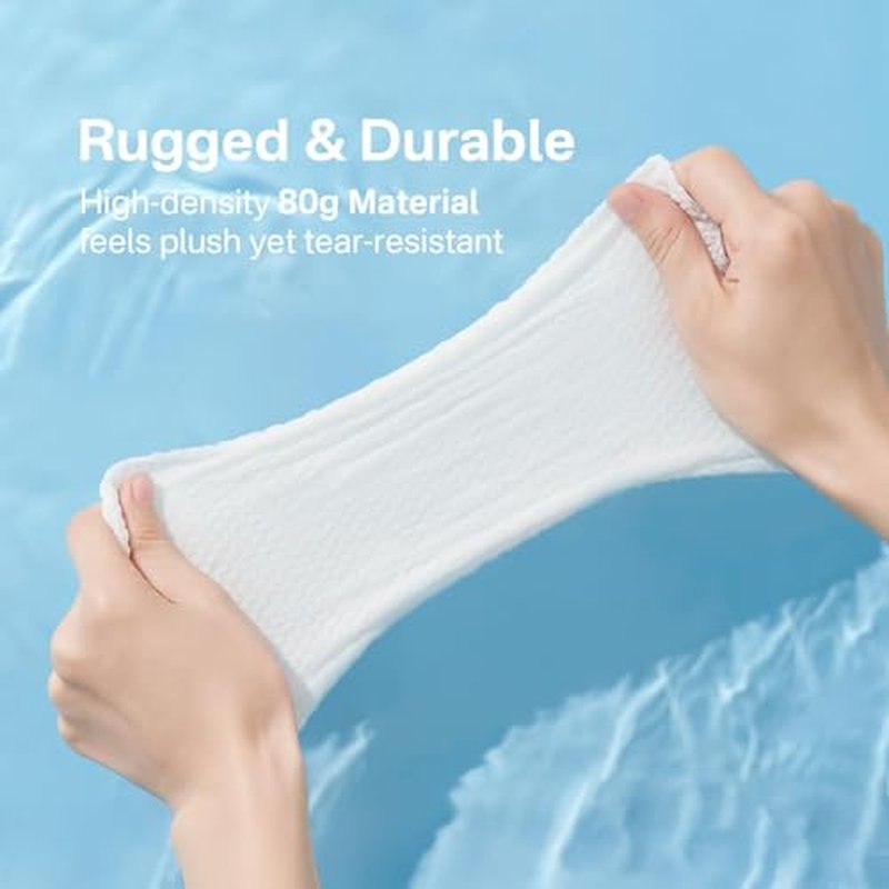 50 Count Hyaluronic Acid Face Towels, Biodegradable Disposable Face Towels, Wash Cloths 10¡± x 12¡±, Soft & Skin Friendly Face Towelettes Disposable, XL Facial Towels for Washing Cleansing for Women