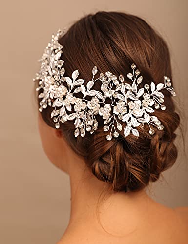 Gold Wedding Hair Vine with Pearl Flowers and Rhinestones - Bridal Headpiece for Bride Bridesmaid Flower Girl Variation of THIS listing