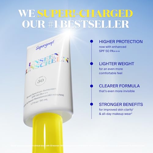 Supergoop! Unseen Sunscreen SPF 50 Invisible Sun Protection for Face (1.7 fl oz) + Play Everyday Lotion SPF 50 (5.5 fl oz) - Broad Spectrum Body & Face Sunscreen Recommended for Sensitive Skin