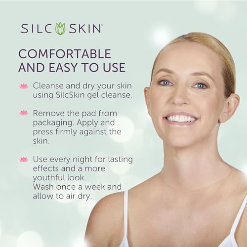 Silc Skin Neck Wrinkle Pads - 2 Pack, 60-Day Supply for Youthful Skin