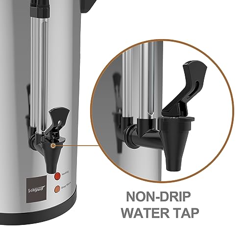 Valgus 12L Commercial Electric Coffee Urn - 80 Cup Capacity, Food Grade Stainless Steel