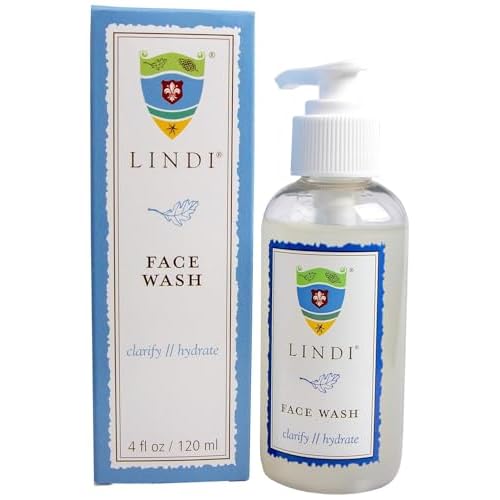 Lindi Skin Face Wash for Dry & Sensitive Skin - Gentle, Moisturizing Formula That Hydrates & Refreshes Your Body and Scalp - Reduce Facial Rashes, Redness, and Iitching (4 fl oz)