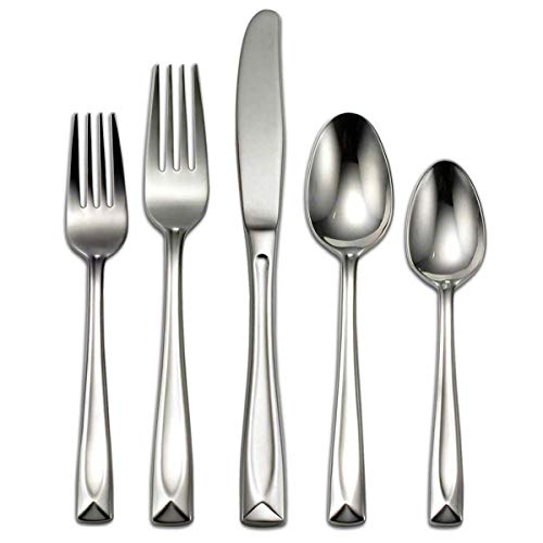 Oneida Lincoln 45-Piece Flatware Set for 8 | Minimalist Stainless Steel Silverware
