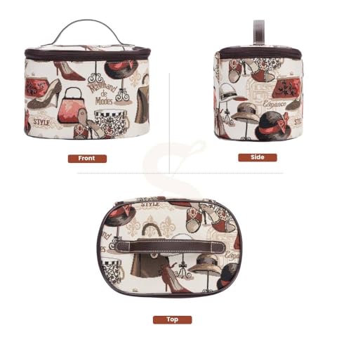 Signare Women's Boutique Vanity & Toiletry Bag - 14 Elegant Designs