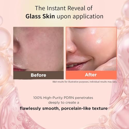 Salmon PDRN Ampoules with Hyaluronic Acid & Ceramide - Hydrating Skin Care, 30 Single-Use Vials