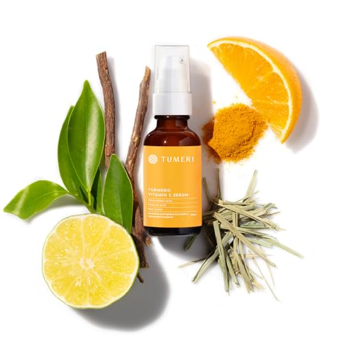 TUMERI Turmeric Vitamin C Face Serum ? Facial Skin Care Vitamin C and Turmeric Serum for Dark Spots and Dark Circles ? With Vitamin C + E and Ferulic Acid ? 1 Fl oz