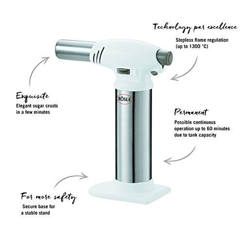 Adjustable Kitchen Cooking Torch for Creme Brulee & Roasting - 6.5 Inch