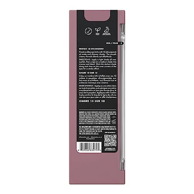 e.l.f. Perfect 10 Eyeshadow Palette, Ten Ultra-pigmented Shimmer & Matte Shades, Vegan & Cruelty-free, Nude Rose Gold (Packaging May Vary)