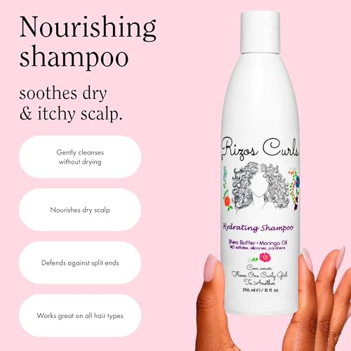 Rizos Curls Wash Day Bundle - Hydrating Shampoo & Deep Conditioner Set with Shea Butter