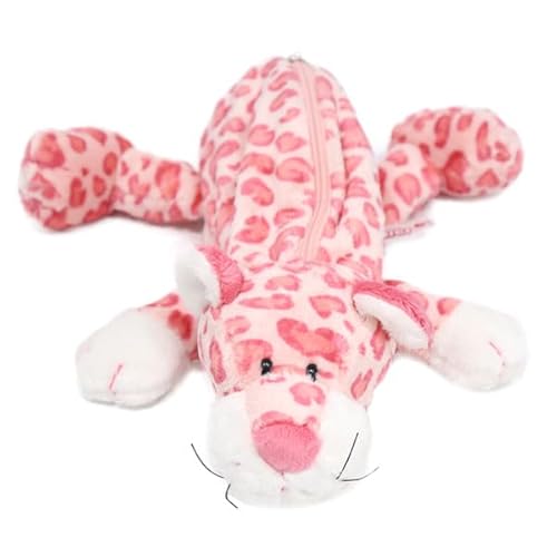 NICI Leopard Pink Cosmetic Bag, For women, Lip case, for Makeup and Essentials, Animal Figure Bag, Daily Cosmetic Bag, Travel Case