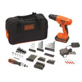 Cordless Drill Driver Kit with 100-Piece Bit Set - Drill Project Kit - Orange