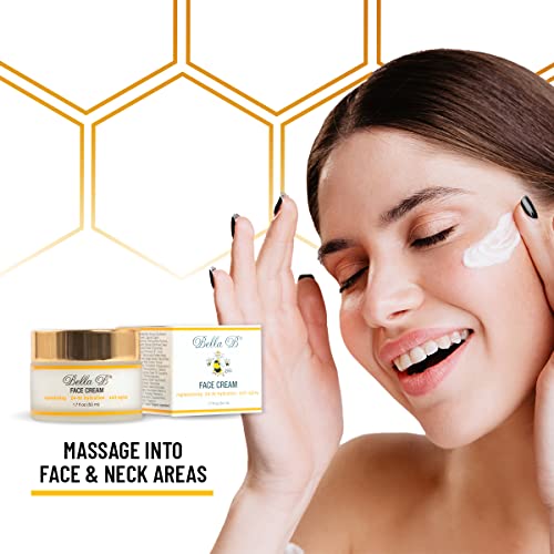 Bella B Face Cream 1.7 oz Jar - Facial Glow - Pregnancy Skincare - All Natural Face Moisturizer - Organic Face Cream - Prenatal Skin Care - Organic Facial Moisturizer for Sensitive Skin